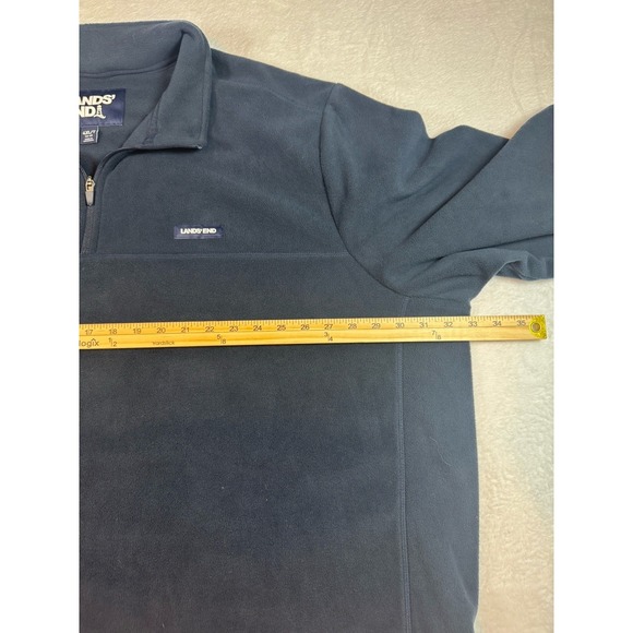 Lands' End Anyweather Fleece Jacket Mens 4XLT Navy Blue 1/4 Zip Outdoor Hiking - Picture 5 of 9